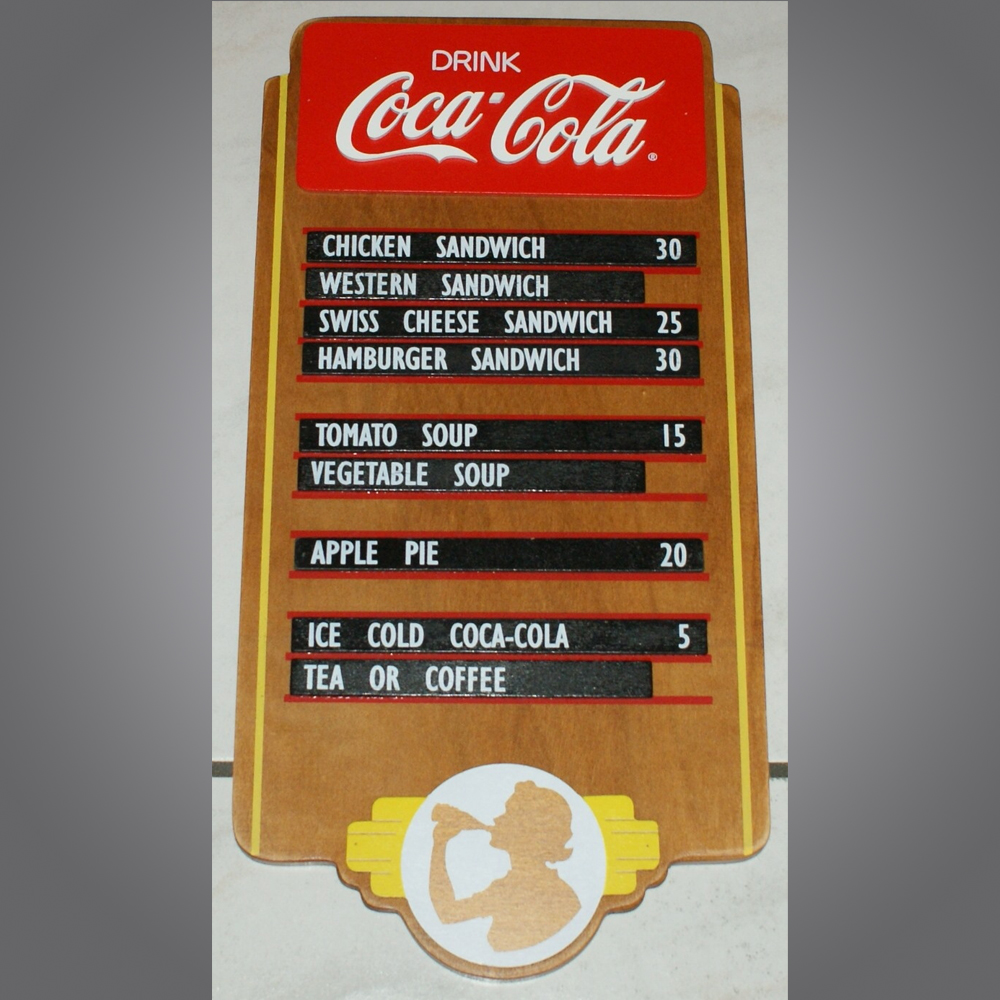 Coca-Cola-Menueboard
