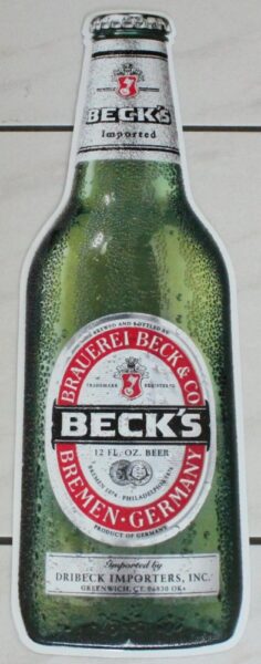 Becks Beer Bottle Blechschild