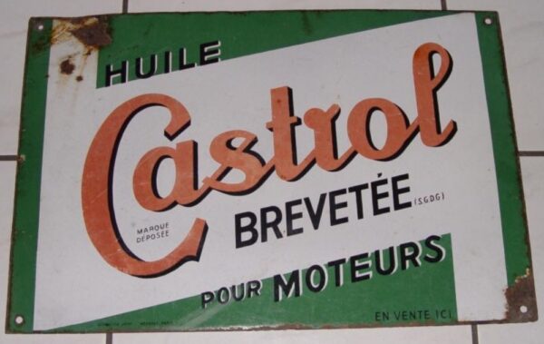 Castrol Huile Pour Moteurs Emailschild