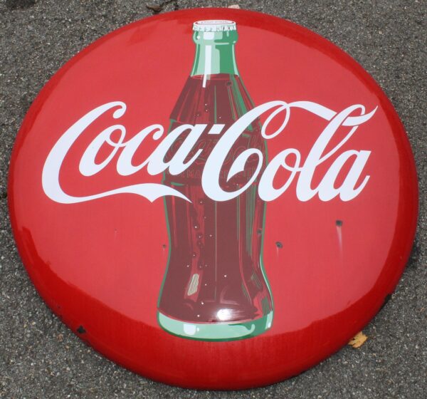Coca Cola Bottle Button Emailschild Gross