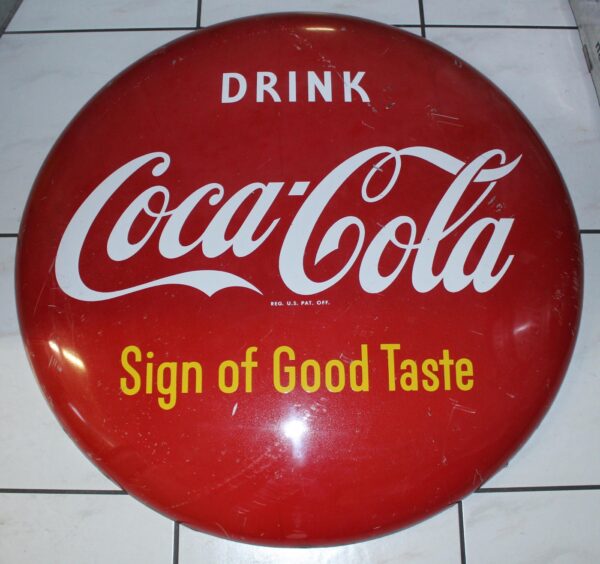Coca Cola Good Taste Button Blechschild Gross