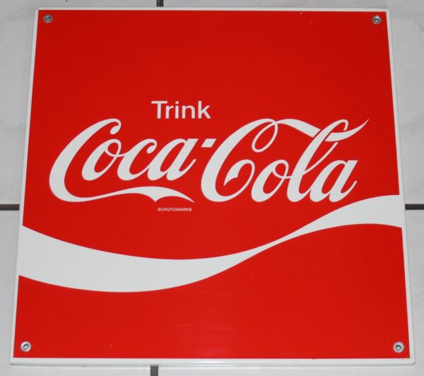 Coca Cola Trink Blechschild 60s
