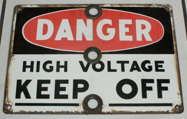 Danger High Voltage Emailschild Nr.1
