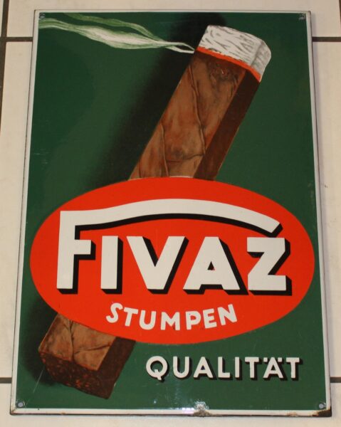 Fivaz Stumpen Emailschild