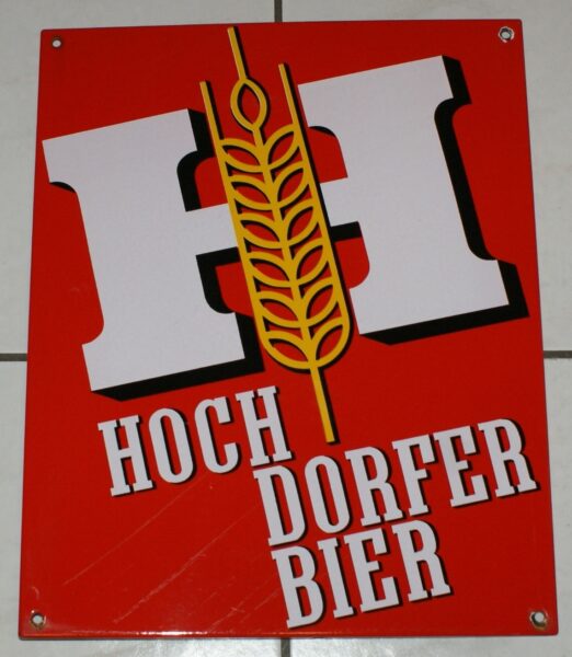 Hochdorfer Bier Emailschild