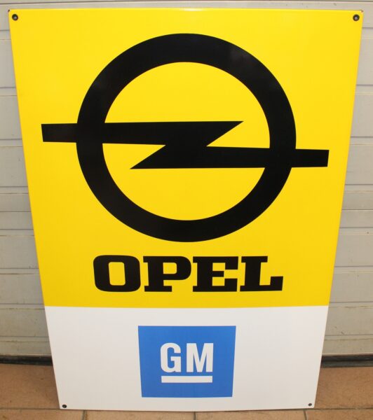 Opel GM Emailschild
