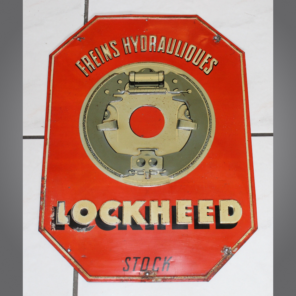 Lockheed-Stock-Blechschild