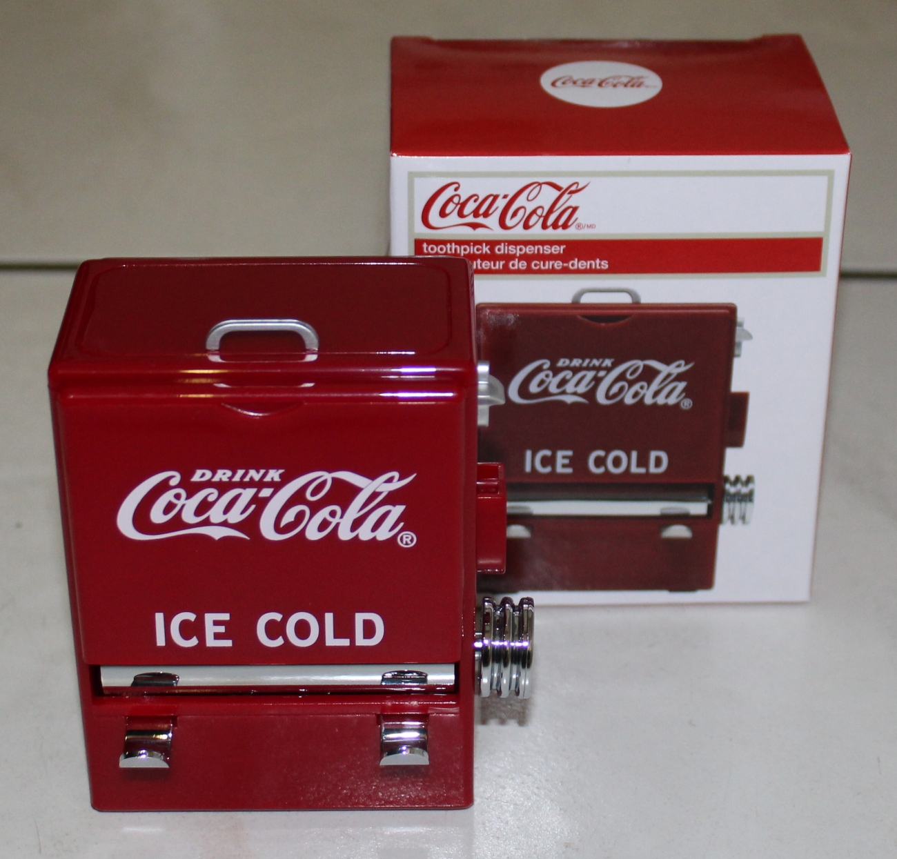 Zahnstocherhalter Spender Coca-Cola Verkaufsautomat Zahnstocher
