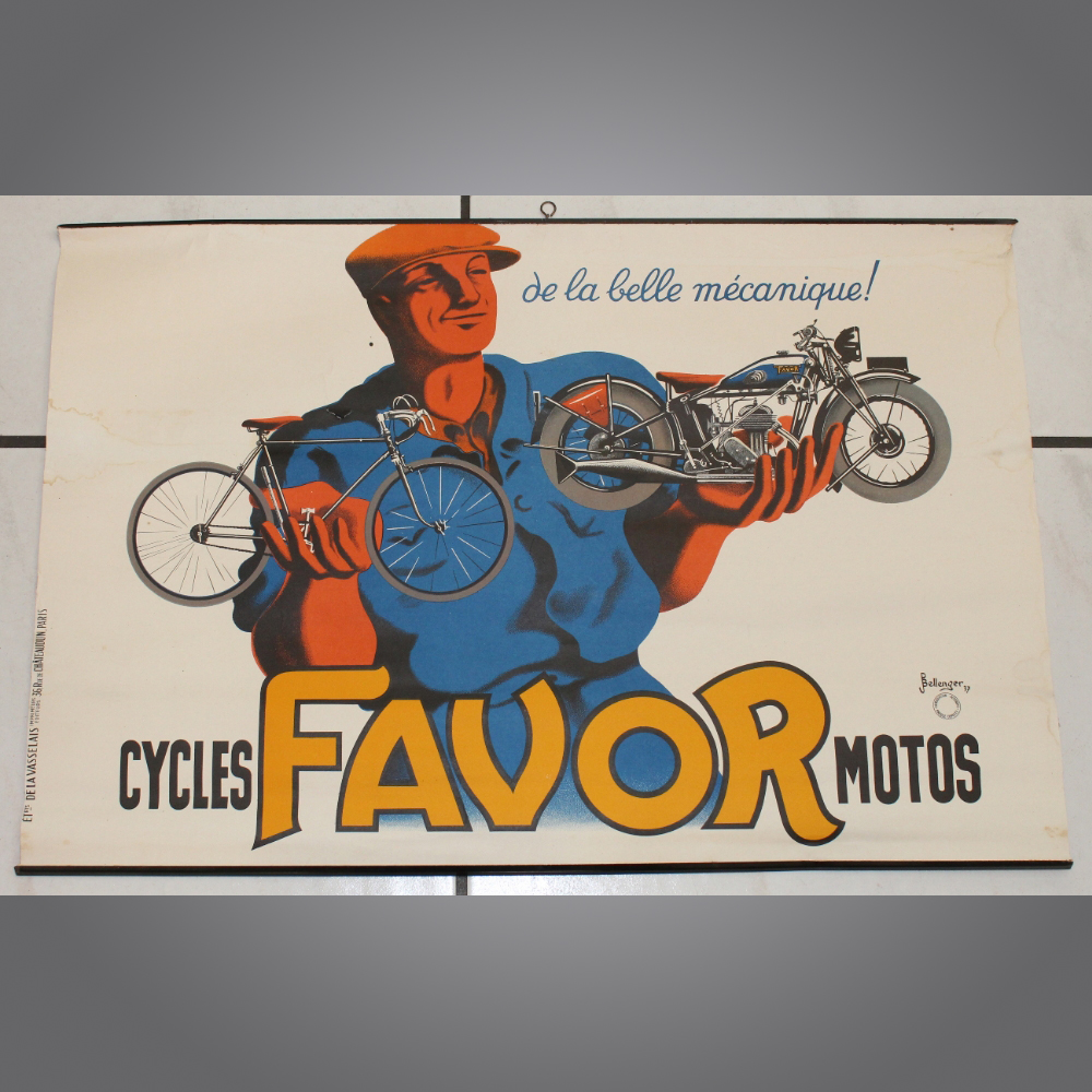 Favor-Cycles-Motos-Plakat