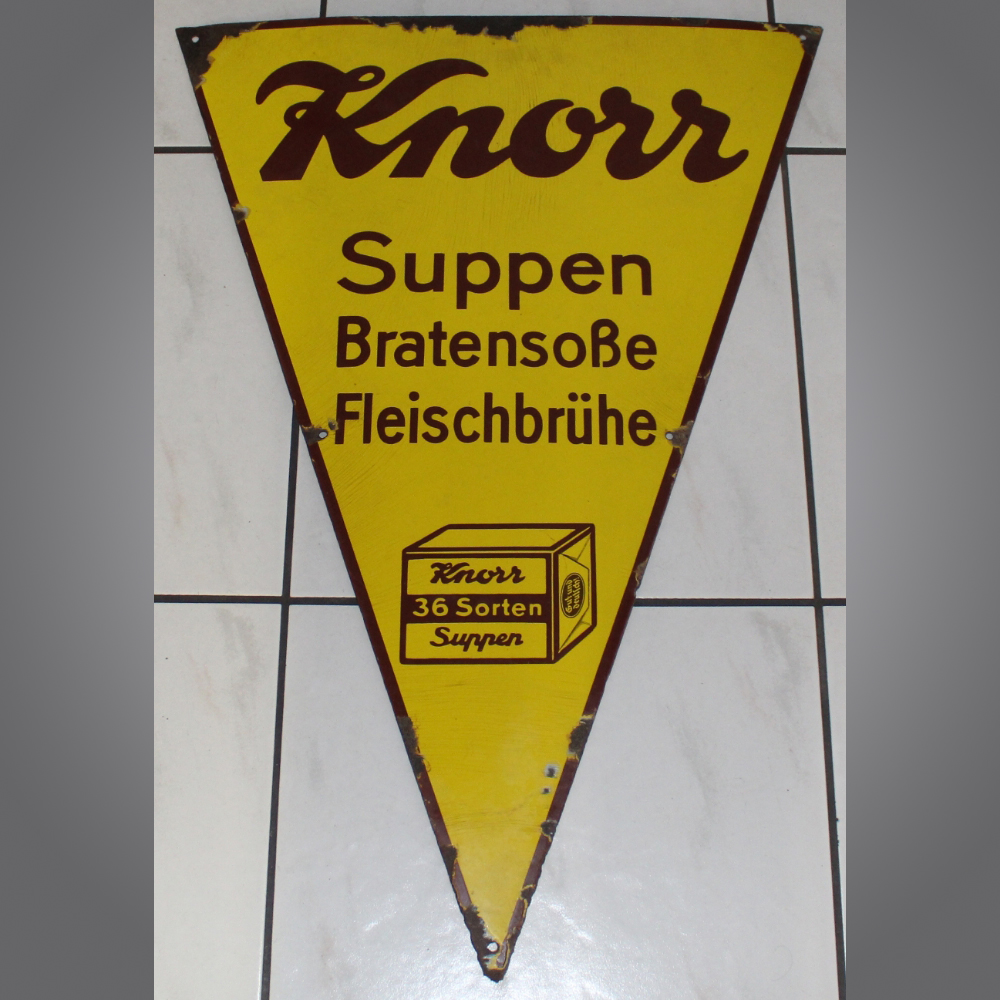 Knorr-Suppen-Emailschild
