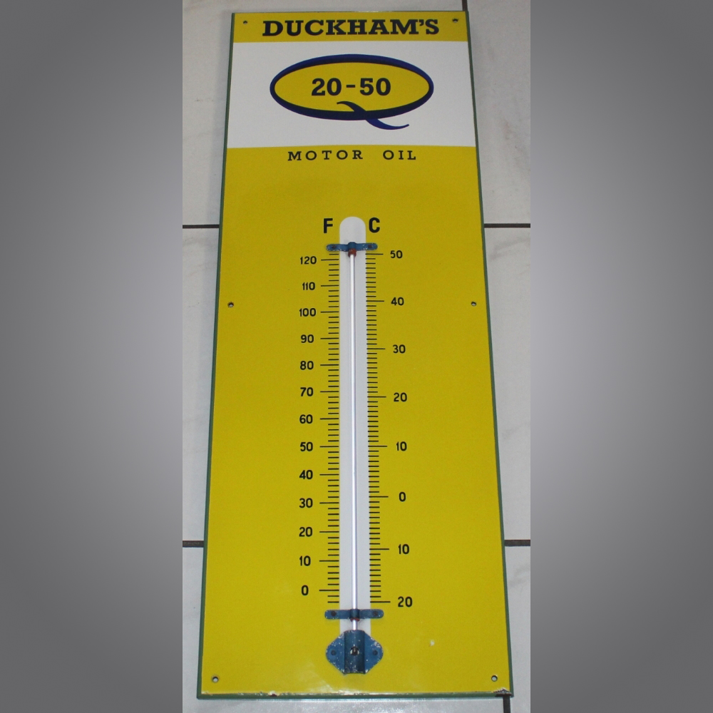 Duckhams-Thermometer-Emailschild