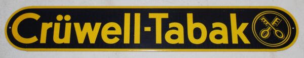 Crüwell Tabak Blechschild 1