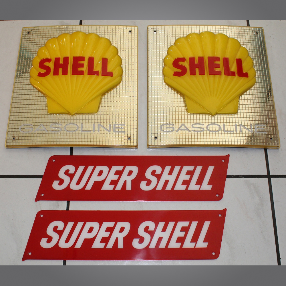 Shell-Kunststoff-Schilder-Gold