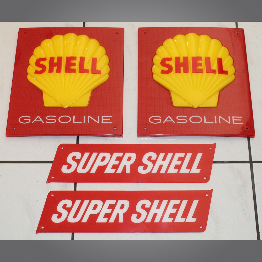 Shell-Kunststoff-Schilder-Rot