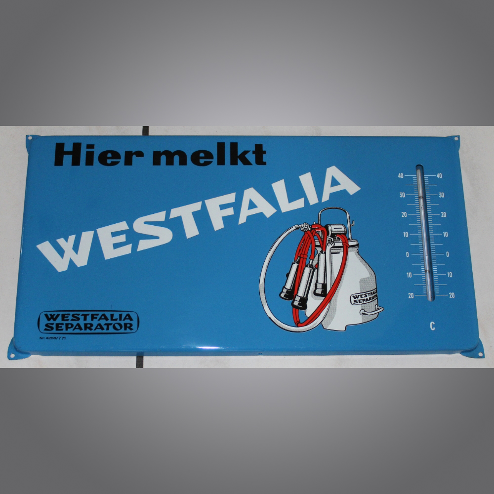 Westfalia-Seperator-Thermometer-Blechschild