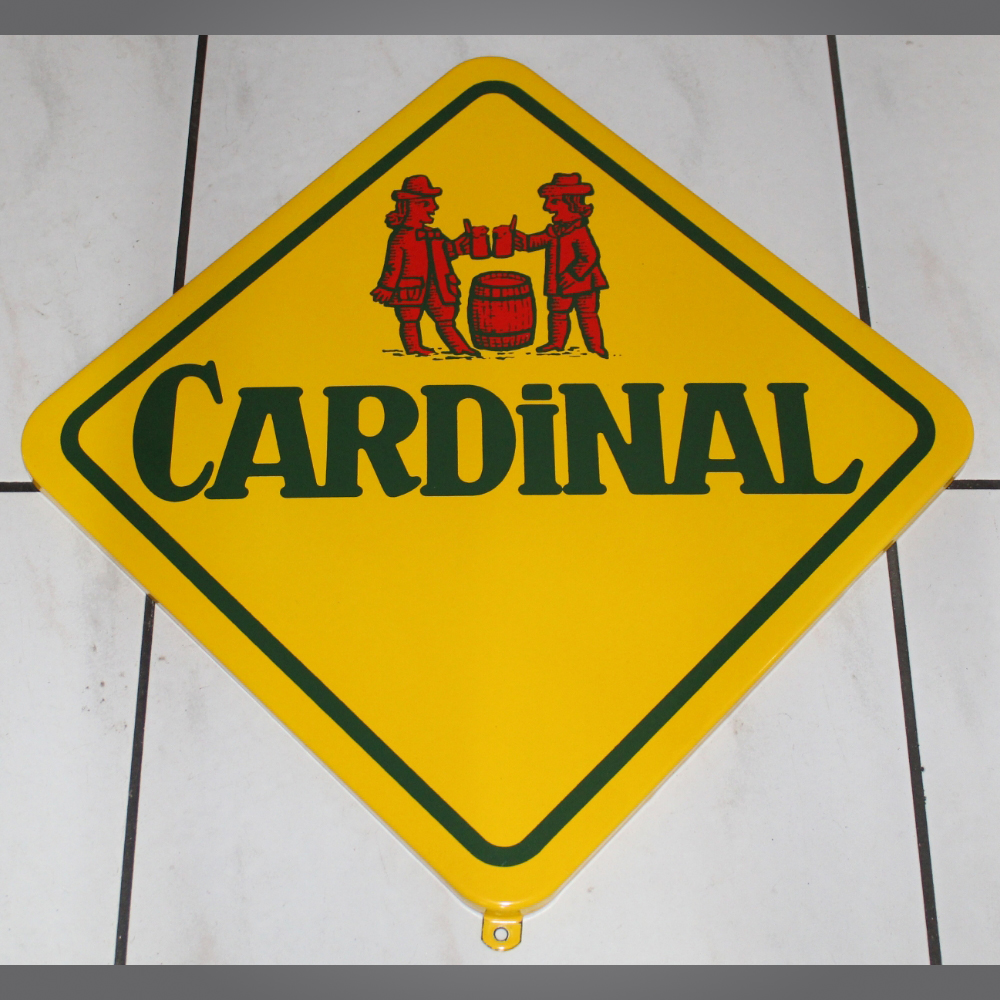 Cardinal-Bier-Emailschild