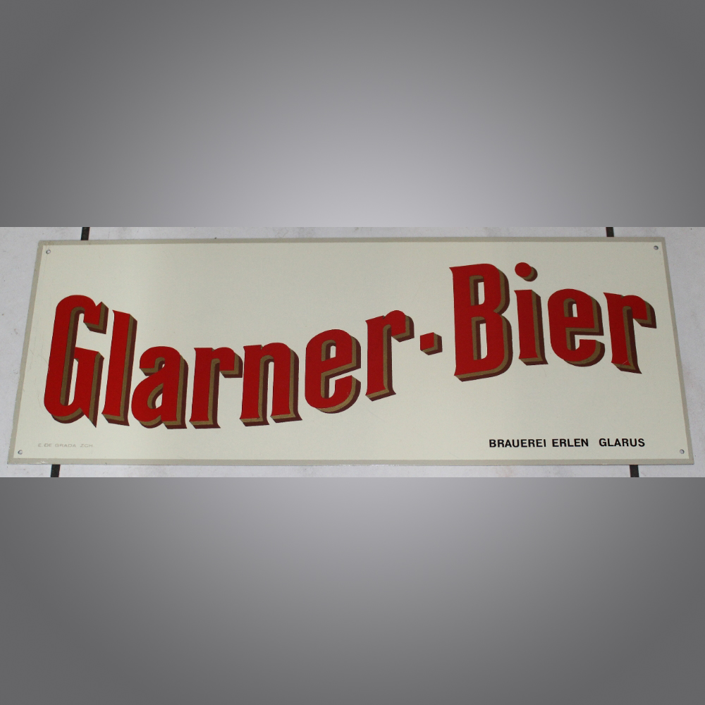 Glarner-Bier-Blechschild
