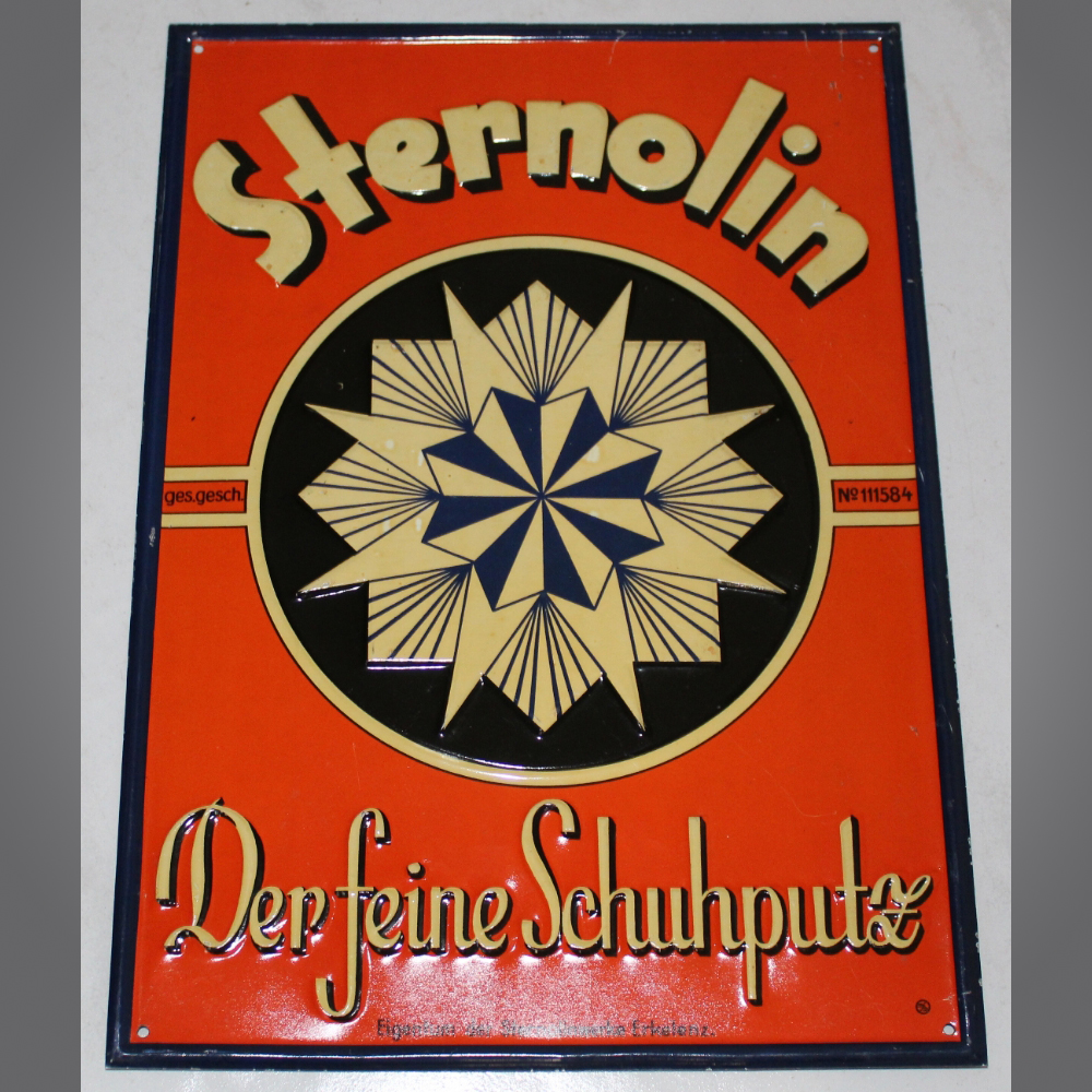 Sternolin-Schuhputz-Blechschild