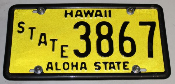 License Plate Hawaii1969