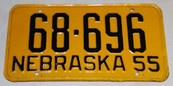 License Plate Nebraska1955