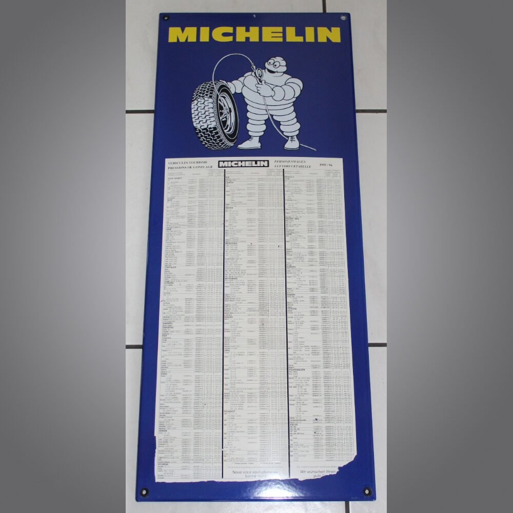 Michelin-Pneuteballe-Emailschild