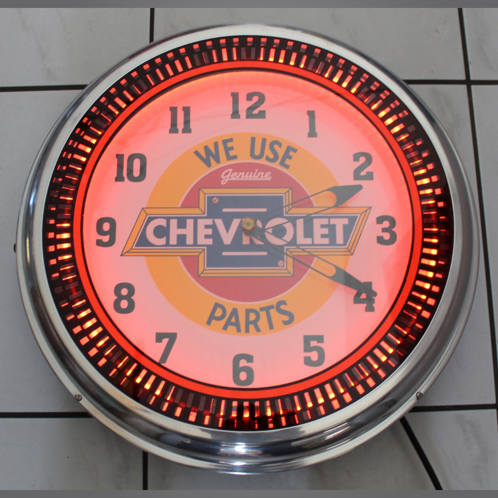 Chevrolet-Spinner-Clock-Uhr