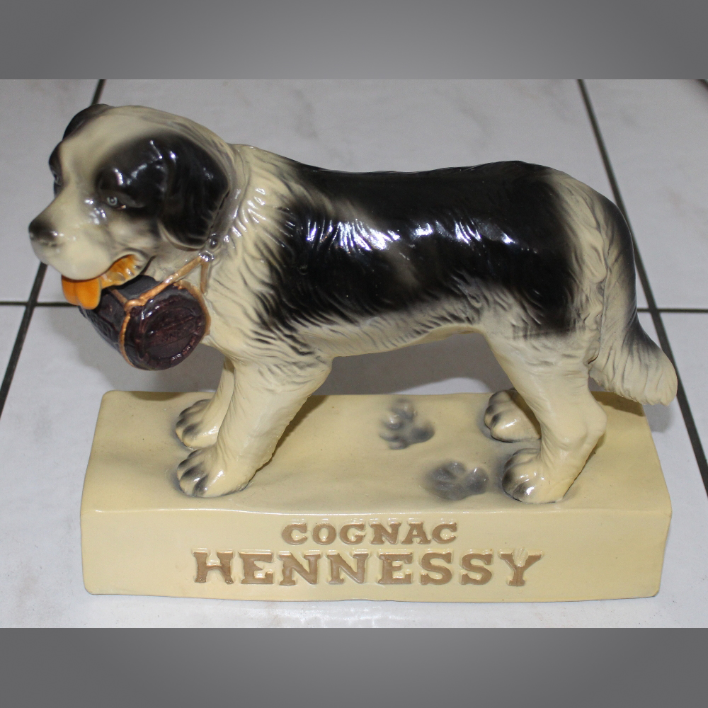 Hennessy-Cognac-Hund-Porzellan