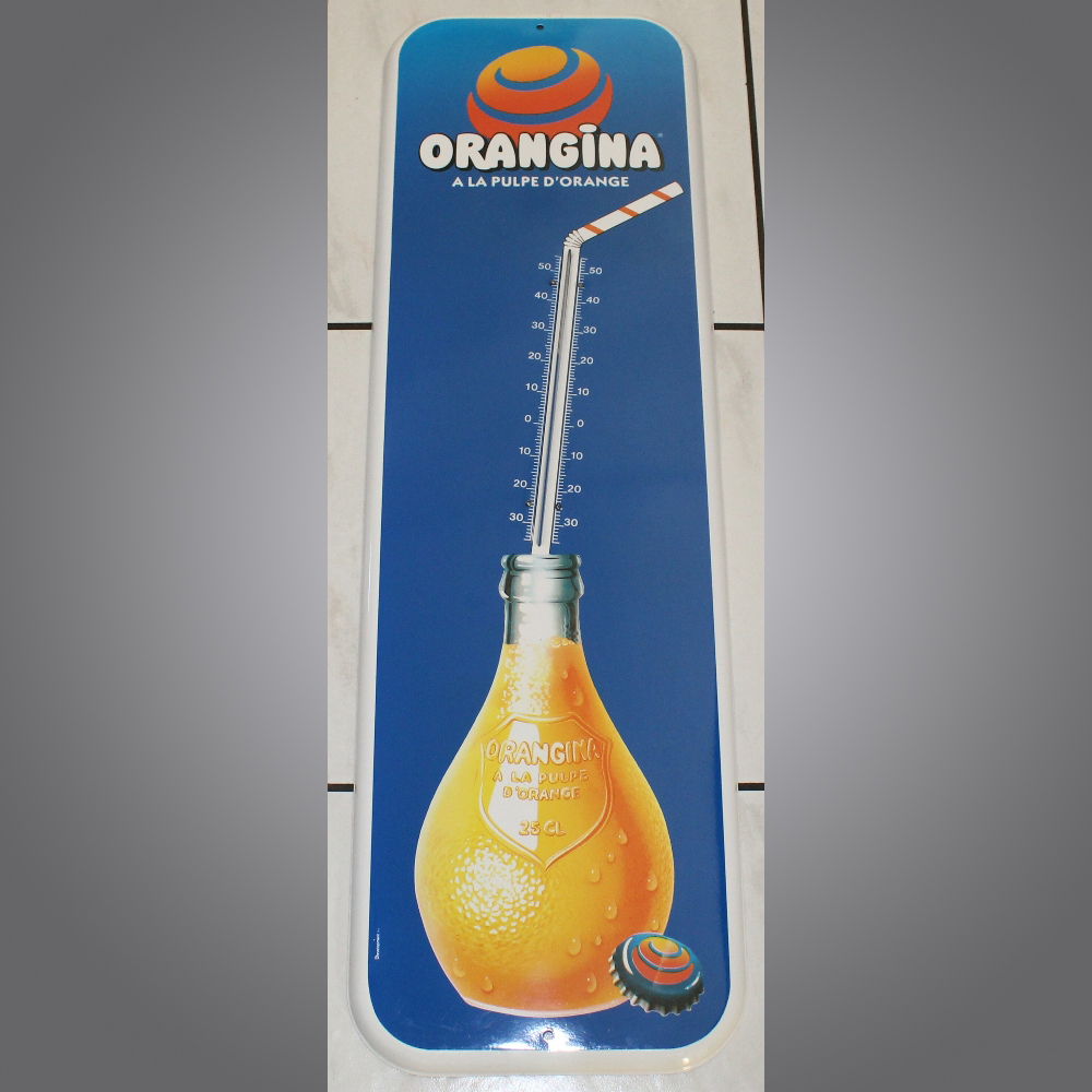 Orangina-Thermometer-Blechschild