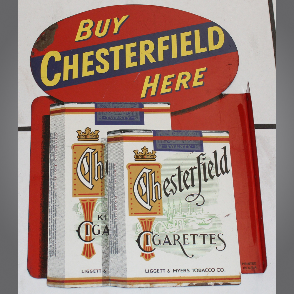 Chesterfield-Cigarettes-Flaggen-Blechschild