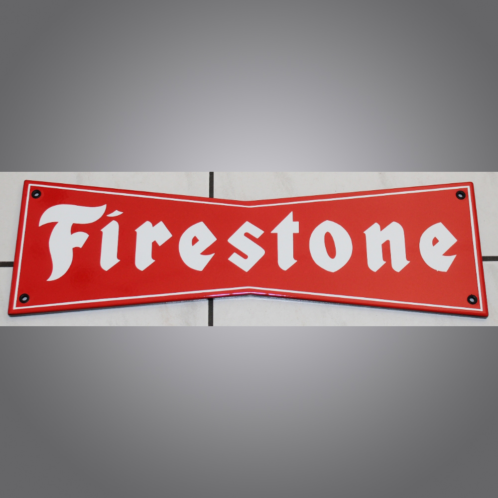Firestone-Kravatten-Emailschild