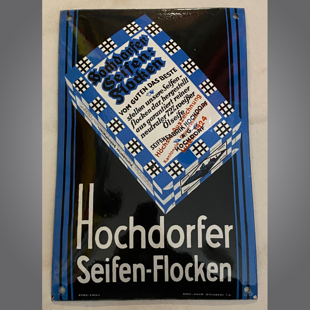 Hochdorfer-Seifen-Flocken-Emailschild