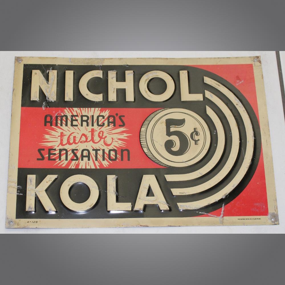 Nichol-Kola-Blechschild