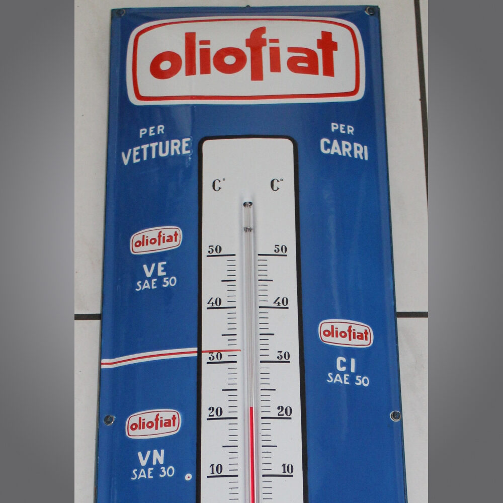 Oliofiat-Thermometer-Emailschild