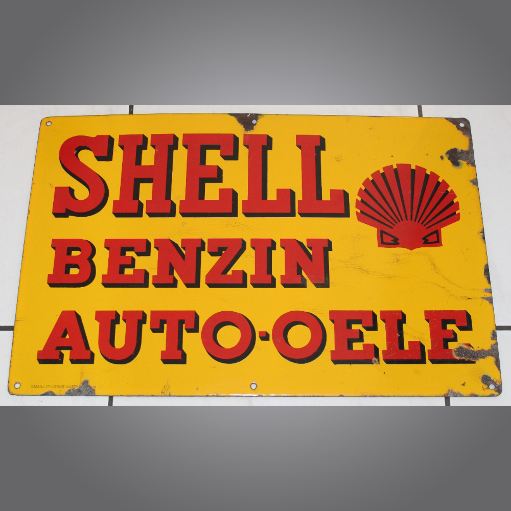 Shell-Benzin-Auto-Oele-Emailschild