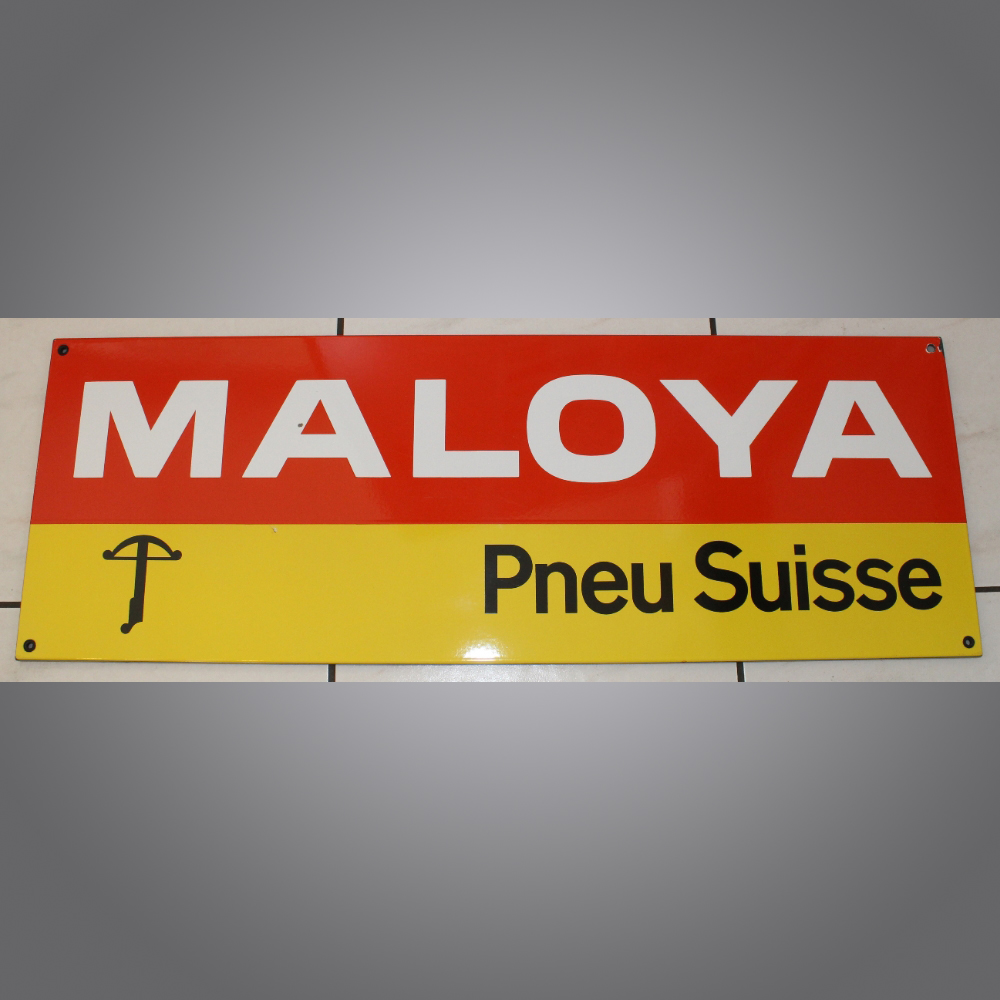 Maloya-Pneu-Suisse-Emailschild