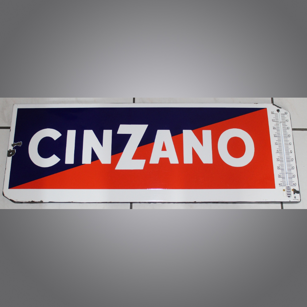 Cinzano-Thermometer-Emailschild