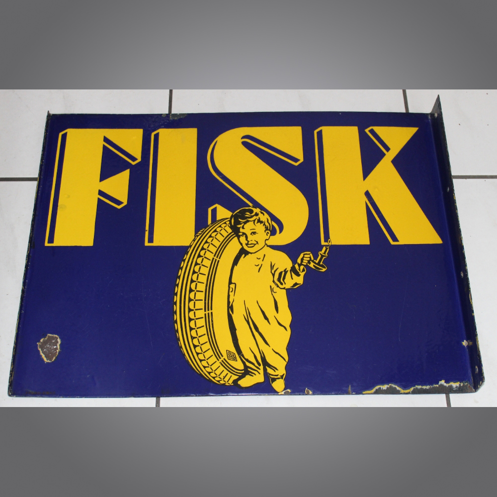 Fisk-Pneu-Flaggen-Emailschild