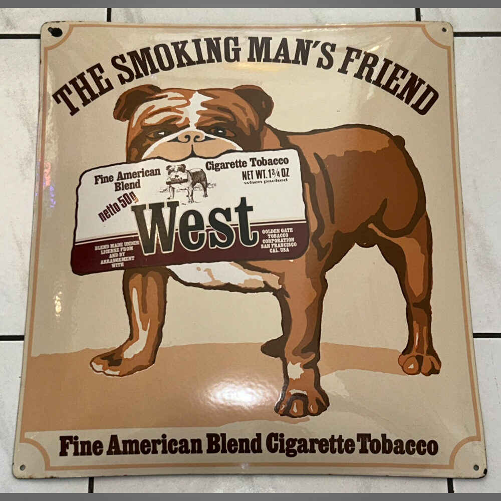 West-Cigarette-Tobacco-Emailschild