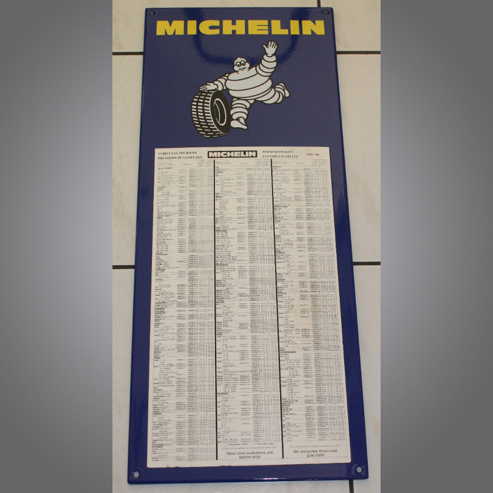 Michelin-Pneutabelle-Emailschild-95-96