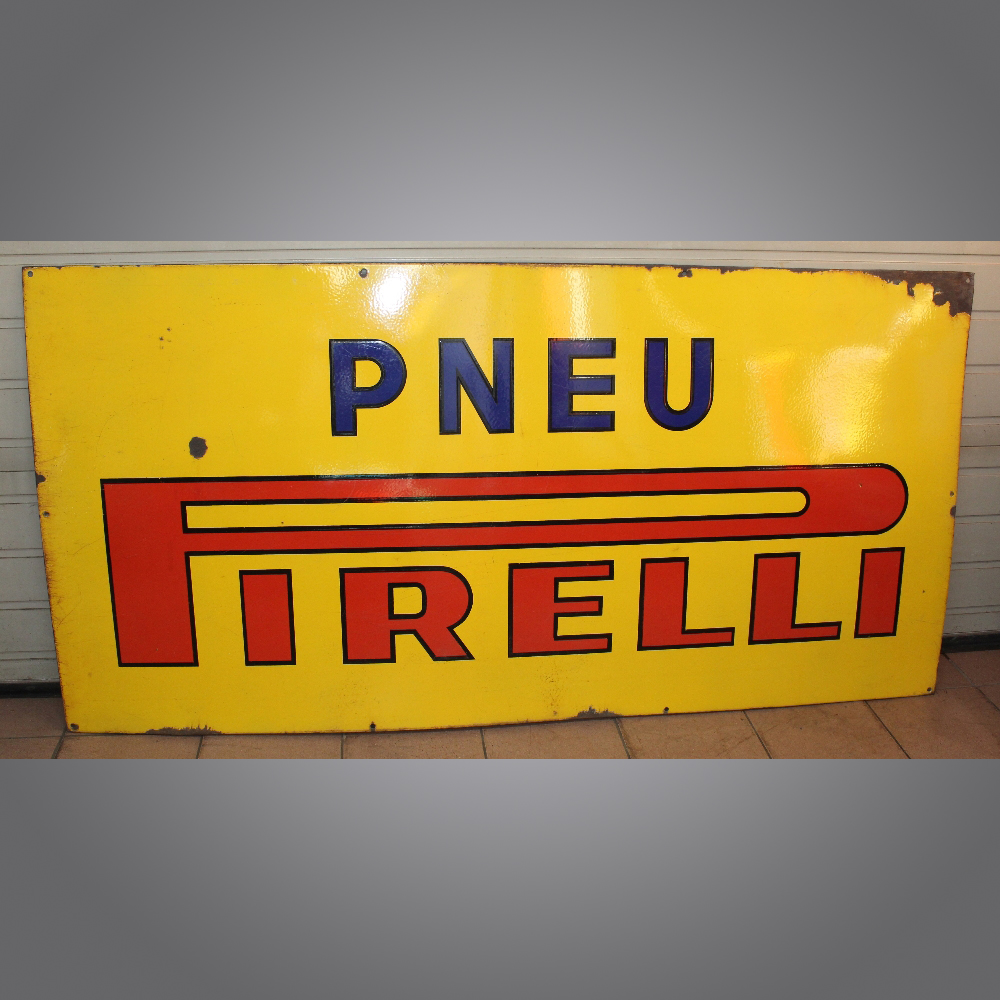 Pirelli-Pneu-Emailschild-Gross