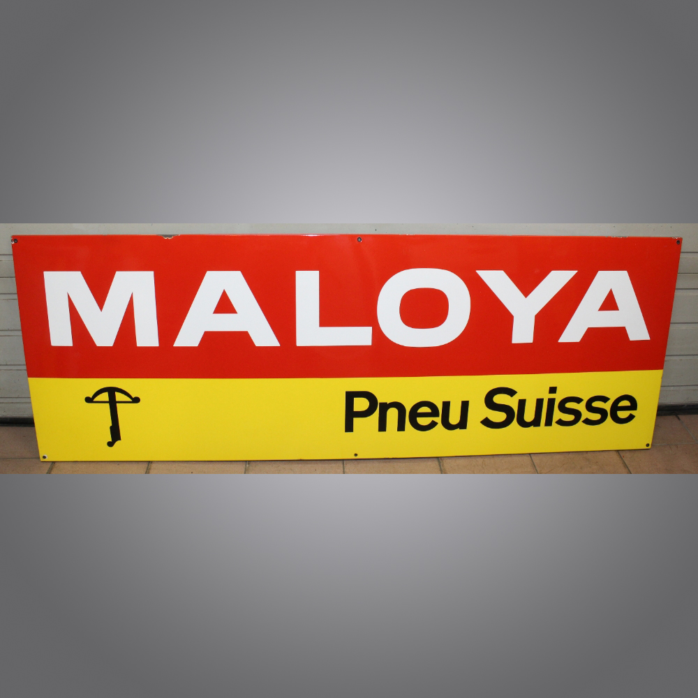 Maloya-Pneu-Suisse-Emailschild-Gross