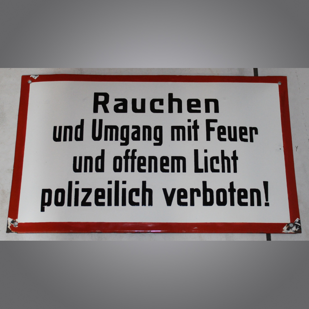Rauchen-Feuer-Verboten-Emailschild