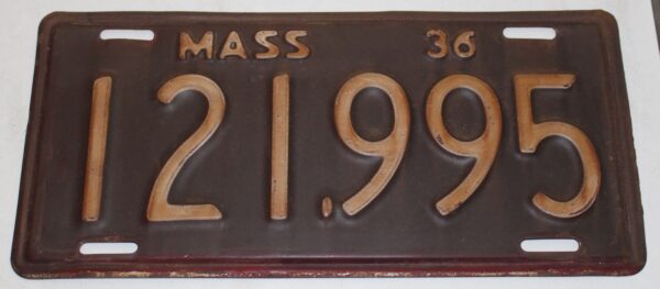 License Plate MASS1936