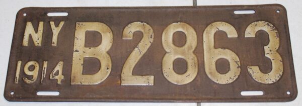 License Plate NY1914 B2863
