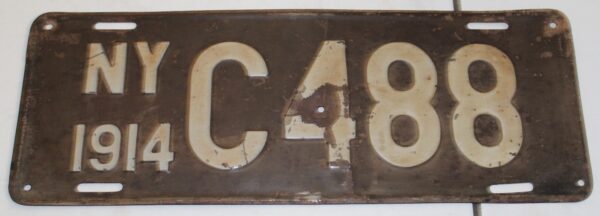 License Plate NY1914 C488