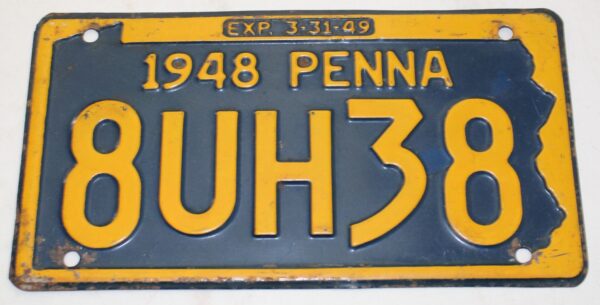 License Plate Penna1948