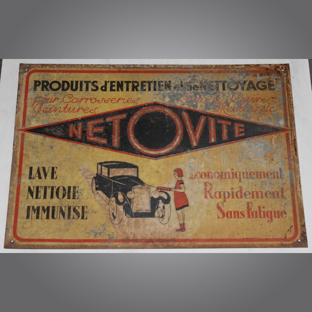 Netovite-Blechschild