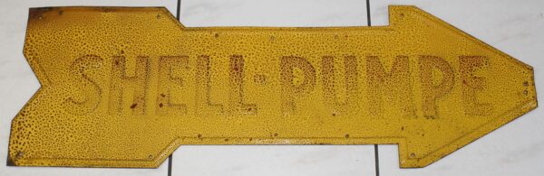 Shell Pumpe Pfeil Blechschild 1