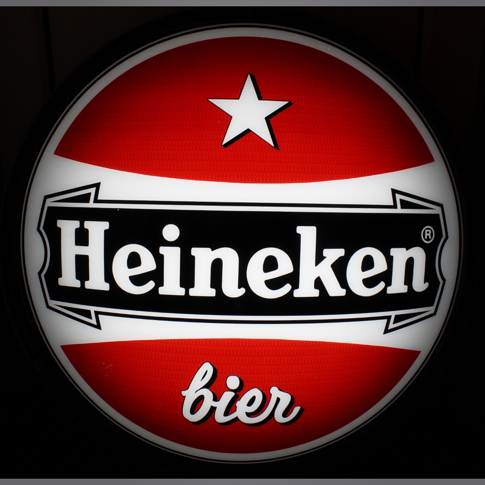 Heineken-Bier-Leuchtreklame
