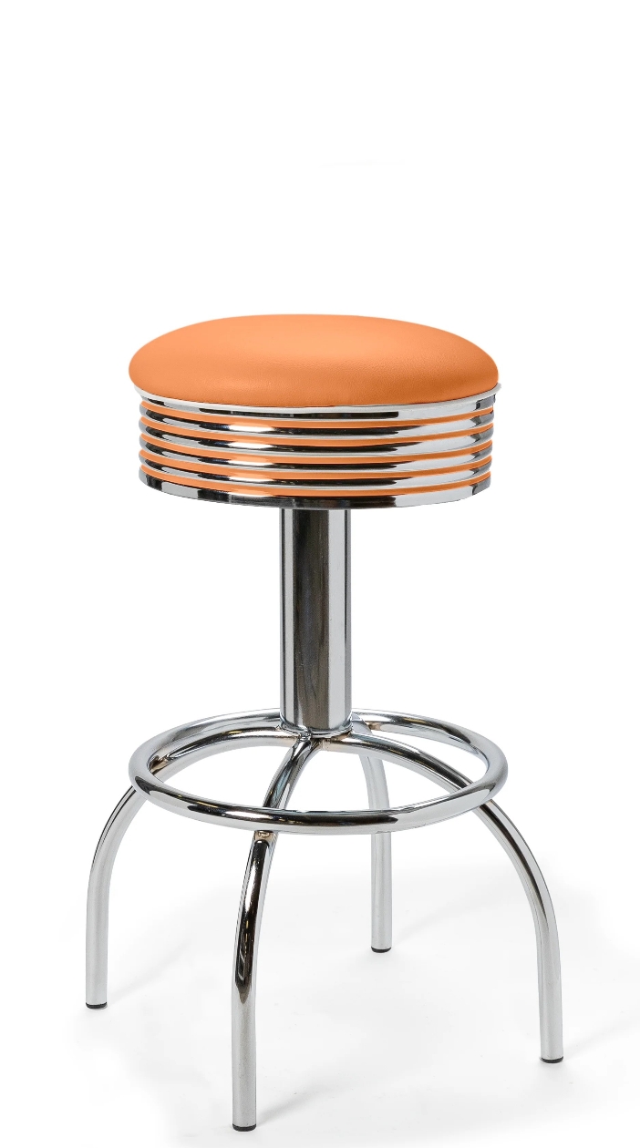 Comet Barstool WP77 Chrome Orange BelAir Furniture kl
